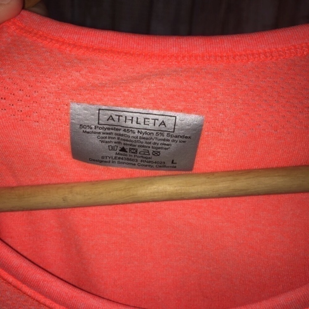 Athleta Orange Fitted Athletic Tee - Picture 5 of 5